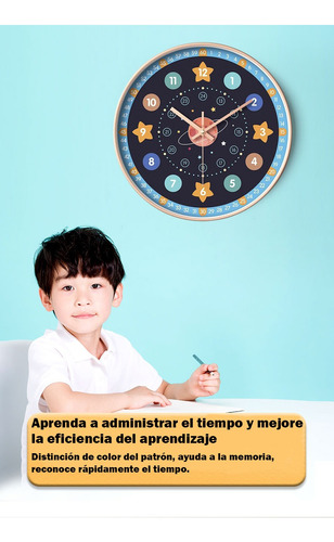 Reloj De Pared Silencio Educada Temprana Creativa Para Niño