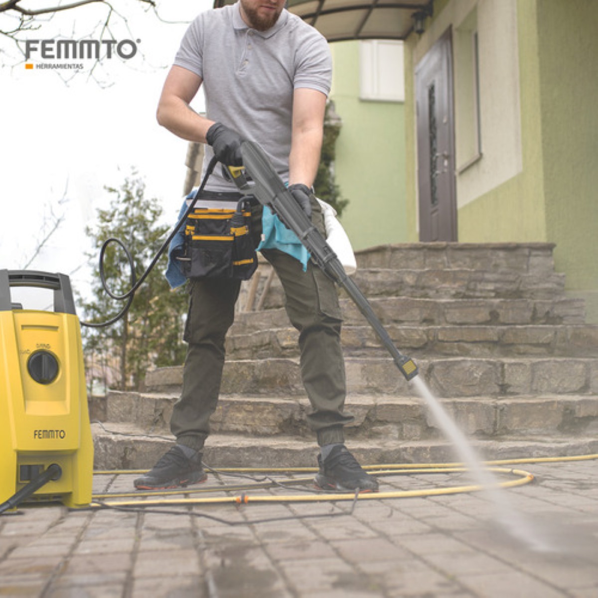 Hidrolavadora Electrica Femmto 1400w Alta presion 1600 Psi