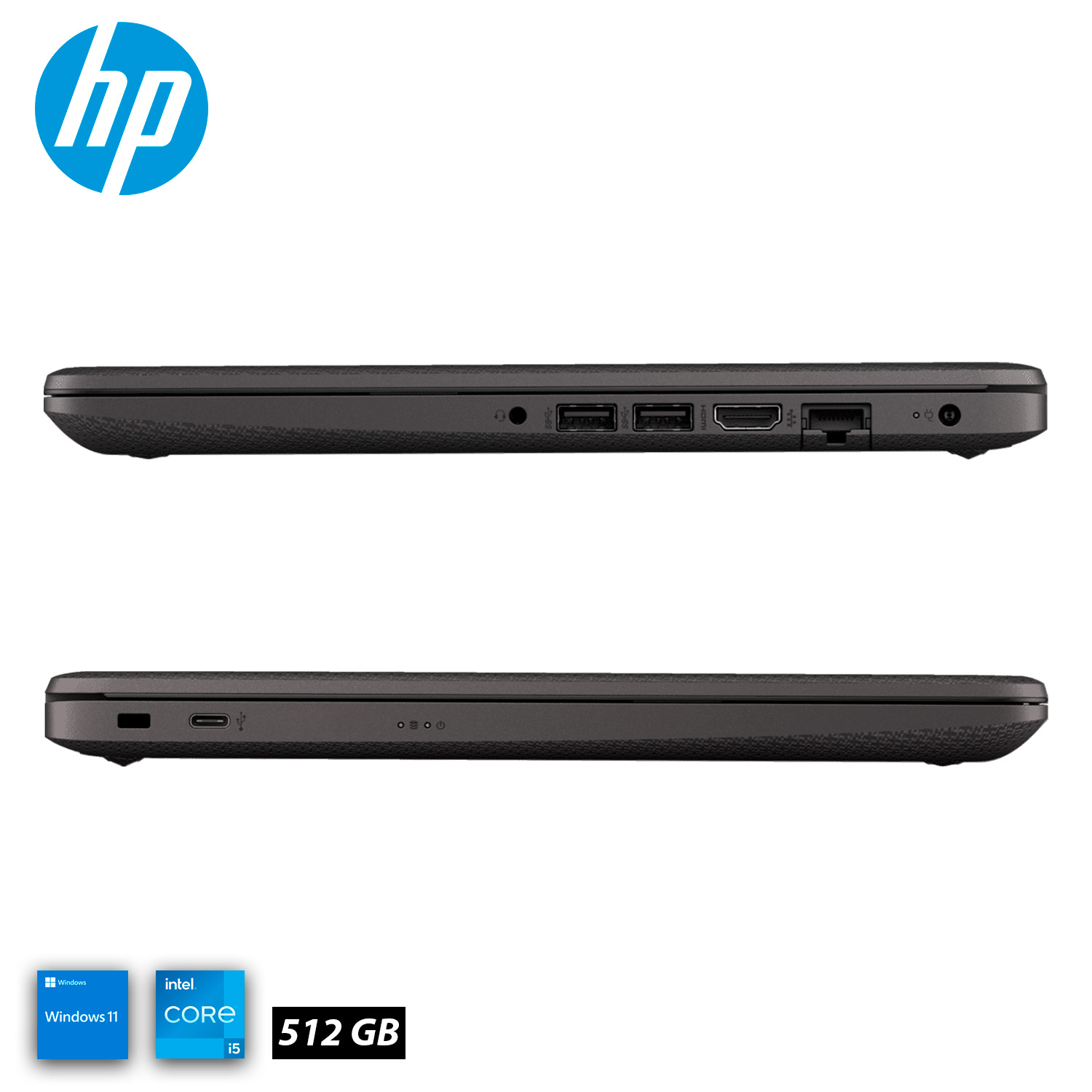 Laptop HP 240 G9 14" Hd Intel Core i5-1235U 3.30GH 8GB 512GB SSD Windows 11 Home 64-bit Español Negro.