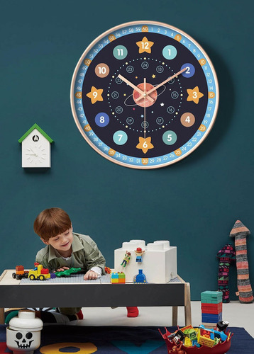 Reloj De Pared Silencio Educada Temprana Creativa Para Niño