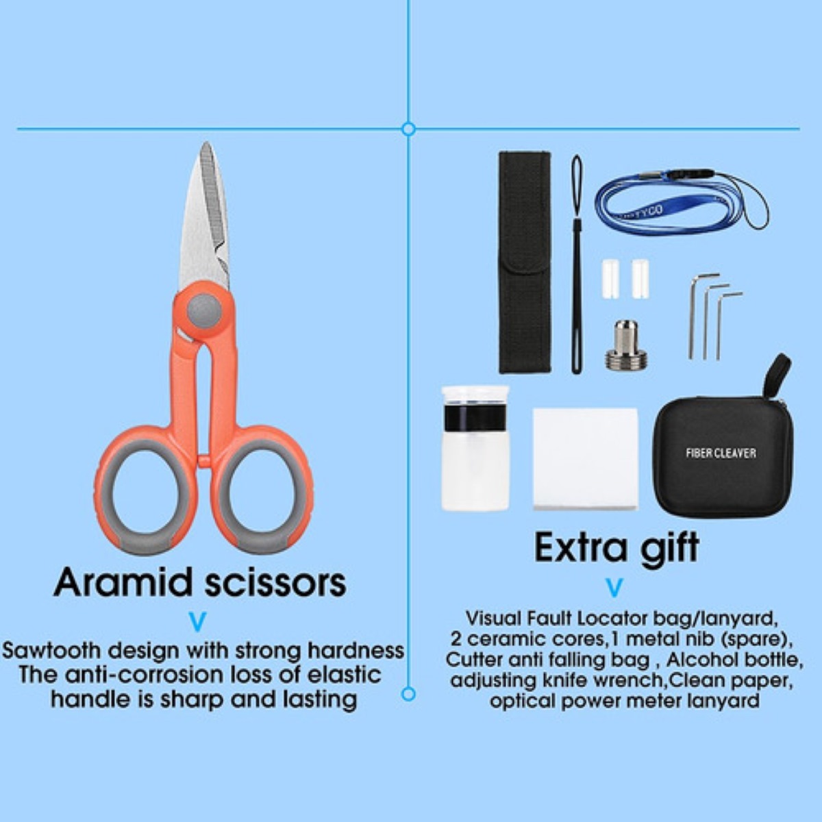Kit De Herramientas De Mantenimiento De Fibra Profesional