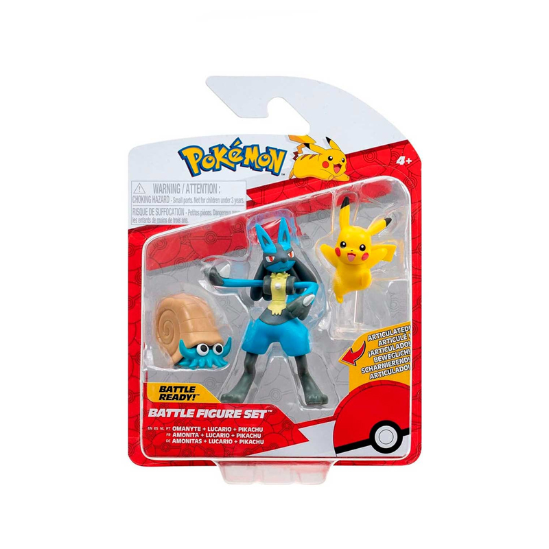 Pokemon Omanyte + Lucario + Pikachu