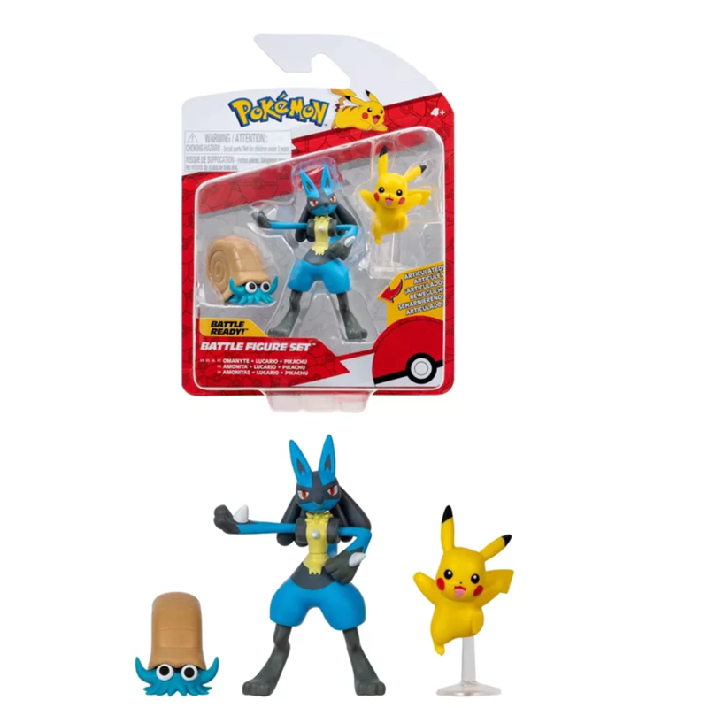 Pokemon Omanyte + Lucario + Pikachu
