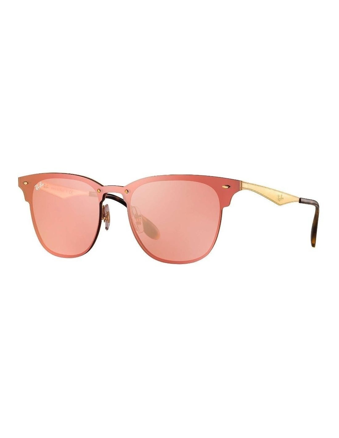 Lentes de sol Ray Ban Rb3576n 043/e4 Clubmaster Blaze Rosa Espejo Dorado