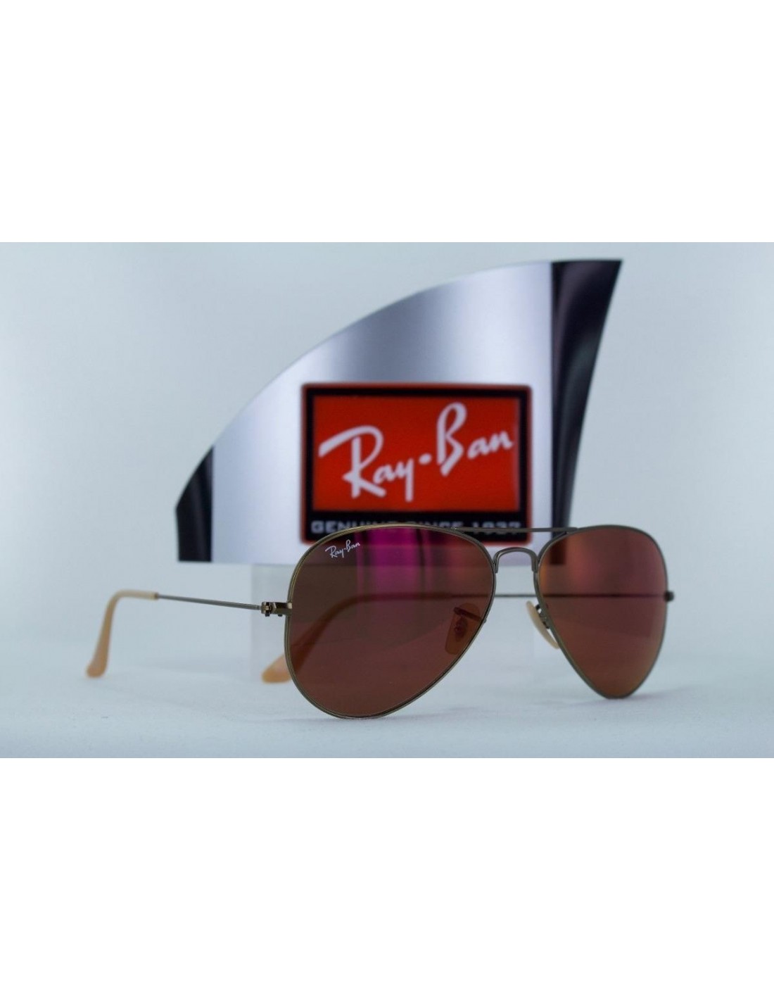 Lentes de sol Ray Ban Rb3025 167/2k Aviator Naranja espejo Bronce Gota Icon