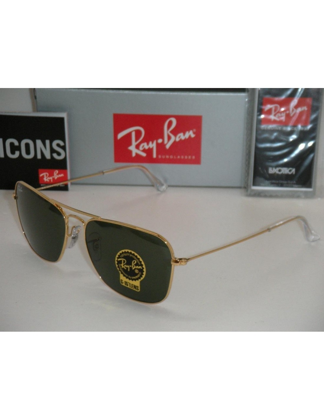 Lentes de sol Ray Ban Rb3136 001 Caravan Negro G-15 Clasico Original