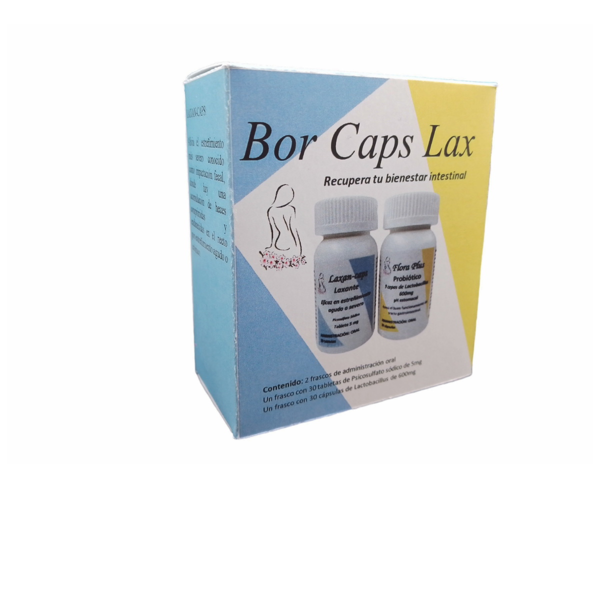 Laxante 30 tabletas de 5mg | Probiótico 30 cápsulas de 600mg 