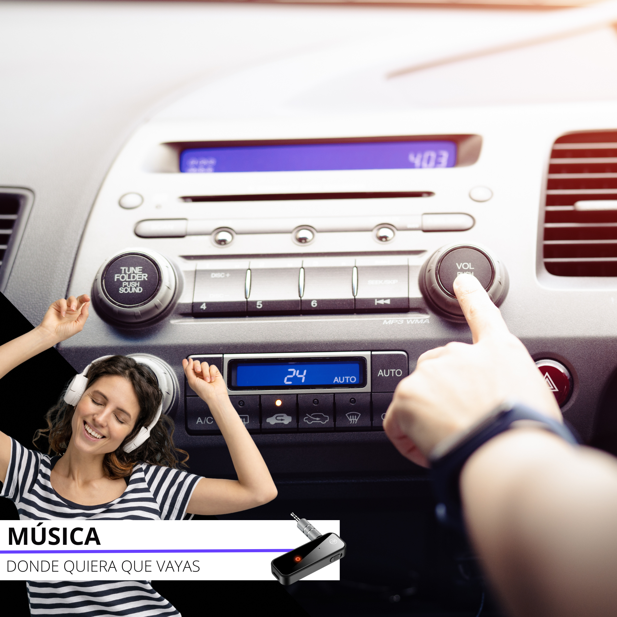 RECEPTOR BLUETOOTH ADAPTADOR ECOMLAB BLUETOOTH AUXILIAR 5.0.