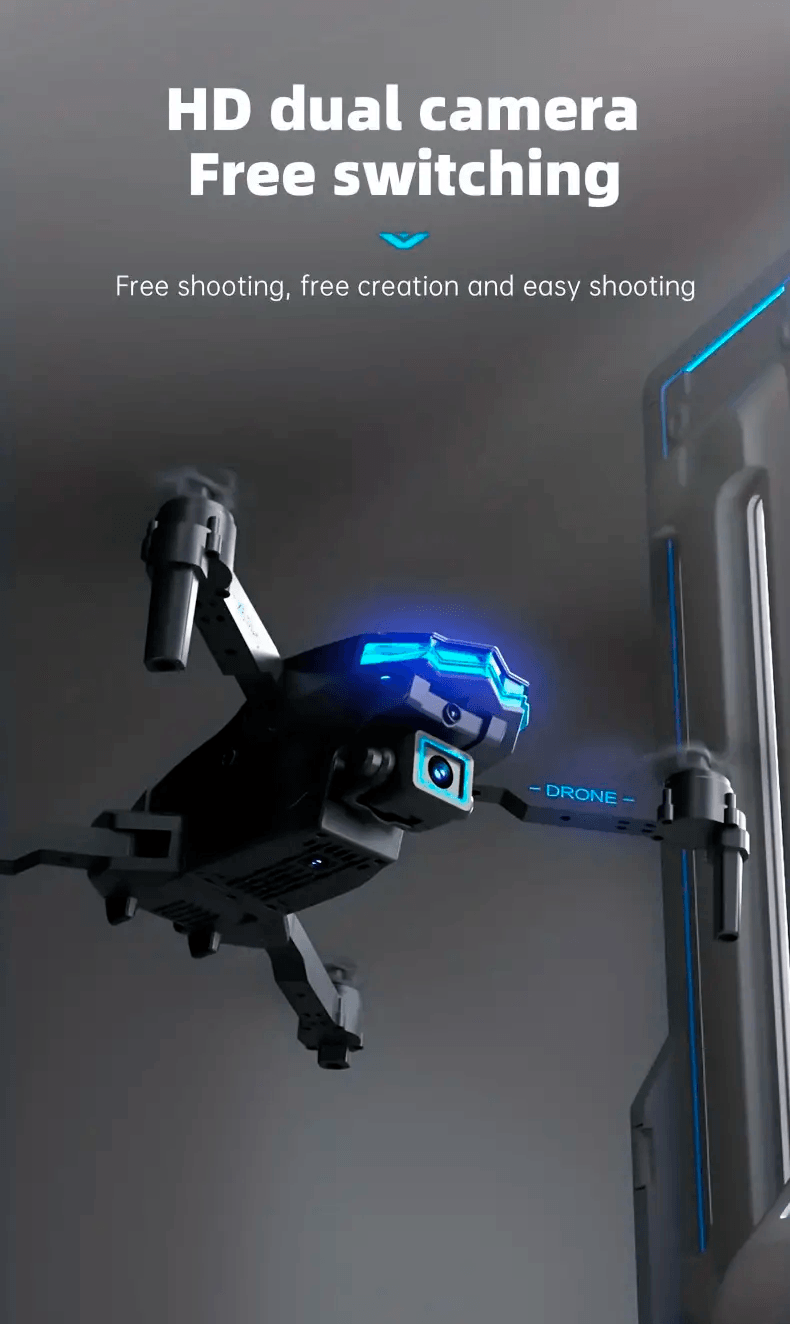 Mini Drone x6 ProPlegable Con Cámara, Baterías, Evitación De Obstáculos, Modo De Gravedad .