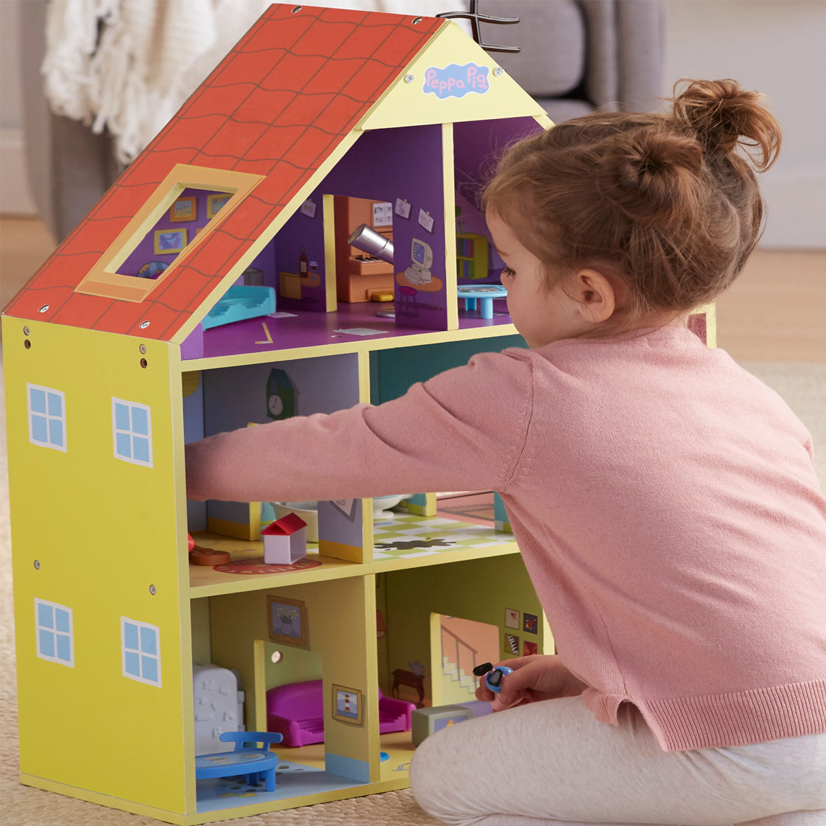 Peppa pig Súper casa de madera de Peppa.