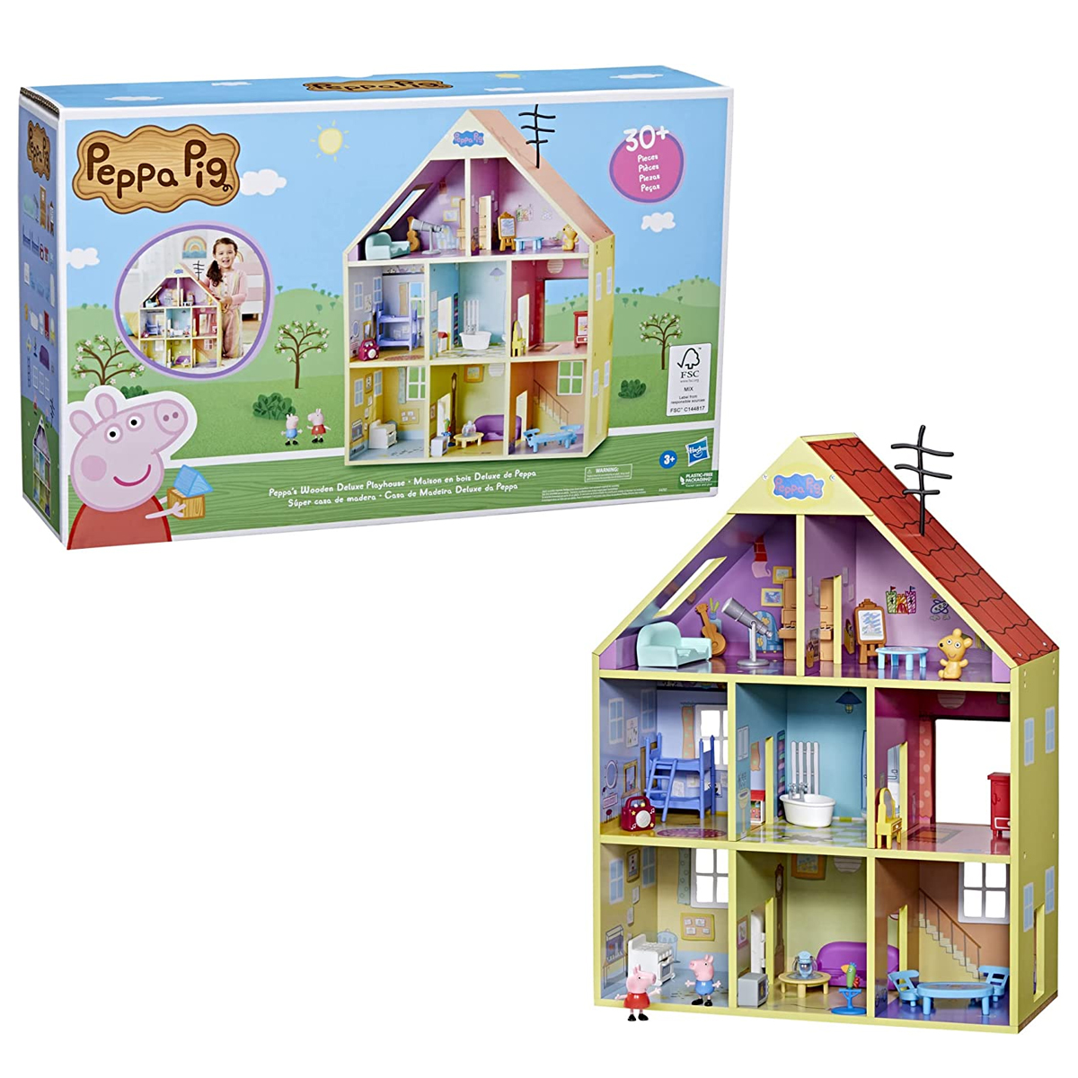 Peppa pig Súper casa de madera de Peppa.