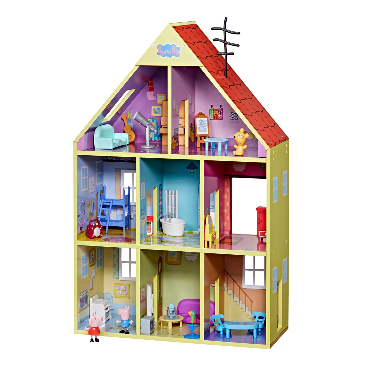 Peppa pig Súper casa de madera de Peppa.