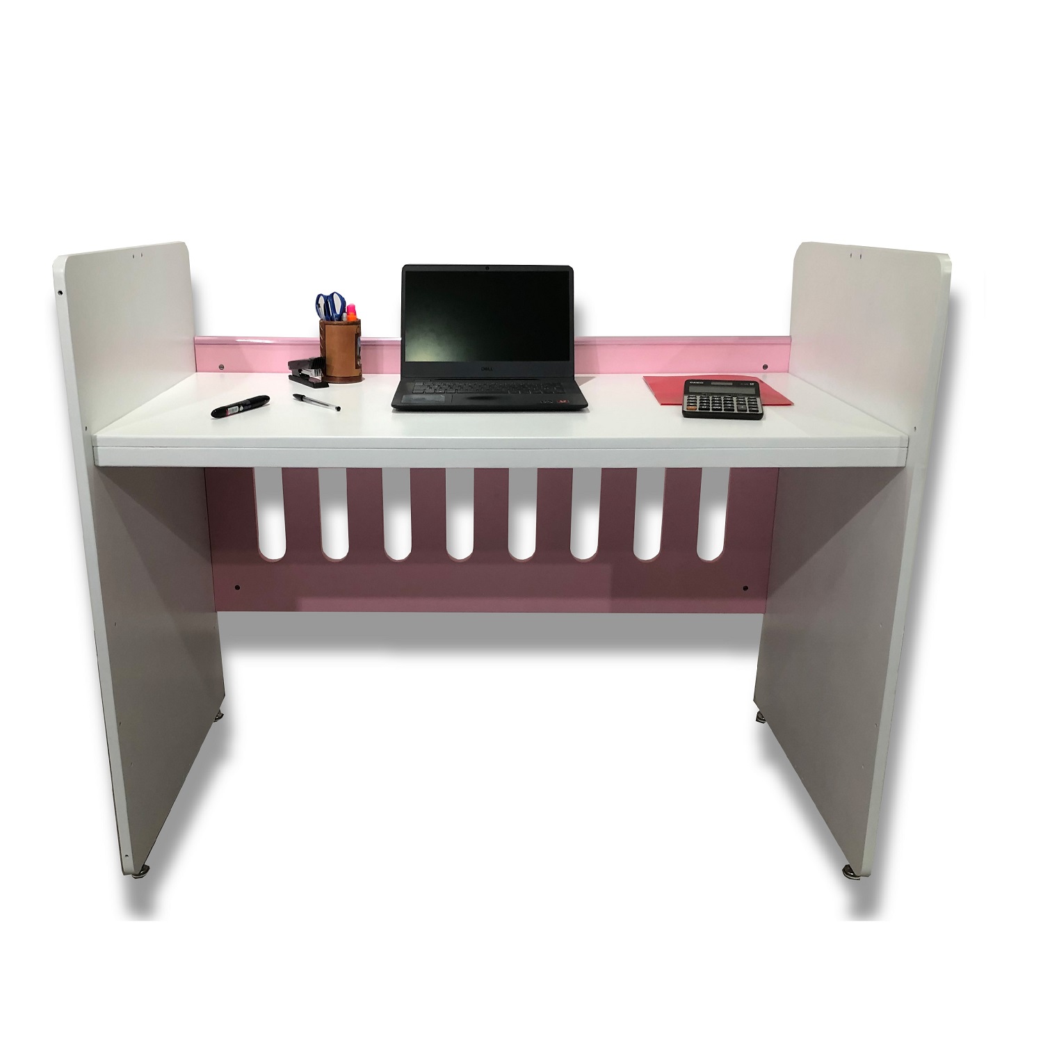 Cuna de madera convertible 6en1 CUNABEBE Blanco Rosa.