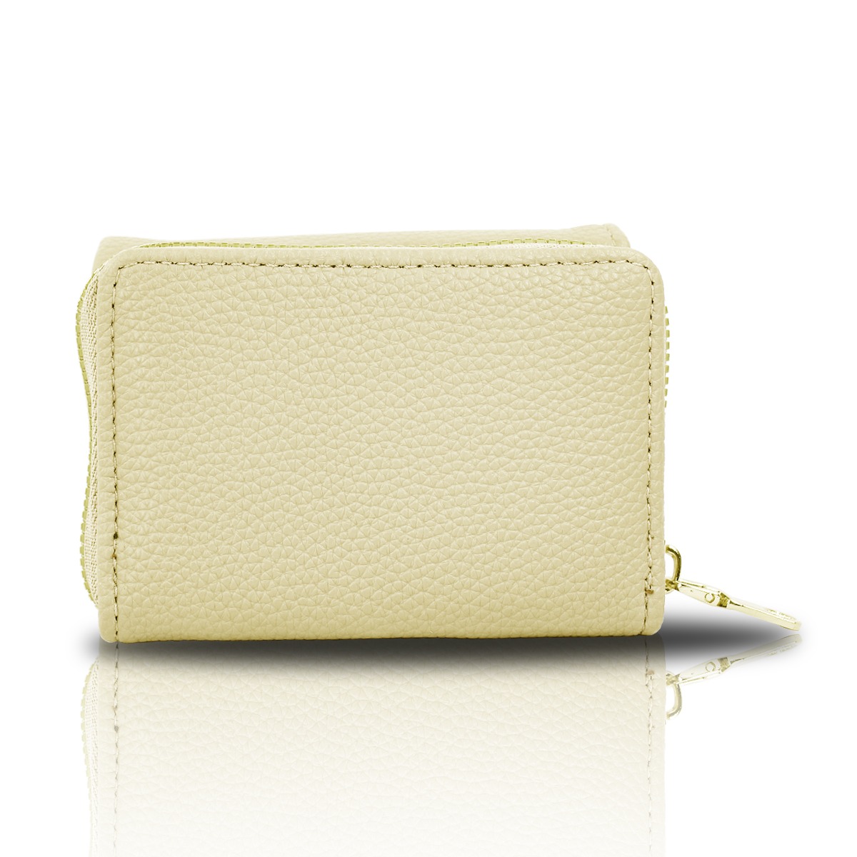 Cartera Marron Beigs  De Mano Para Mujer Billetera Minimalista