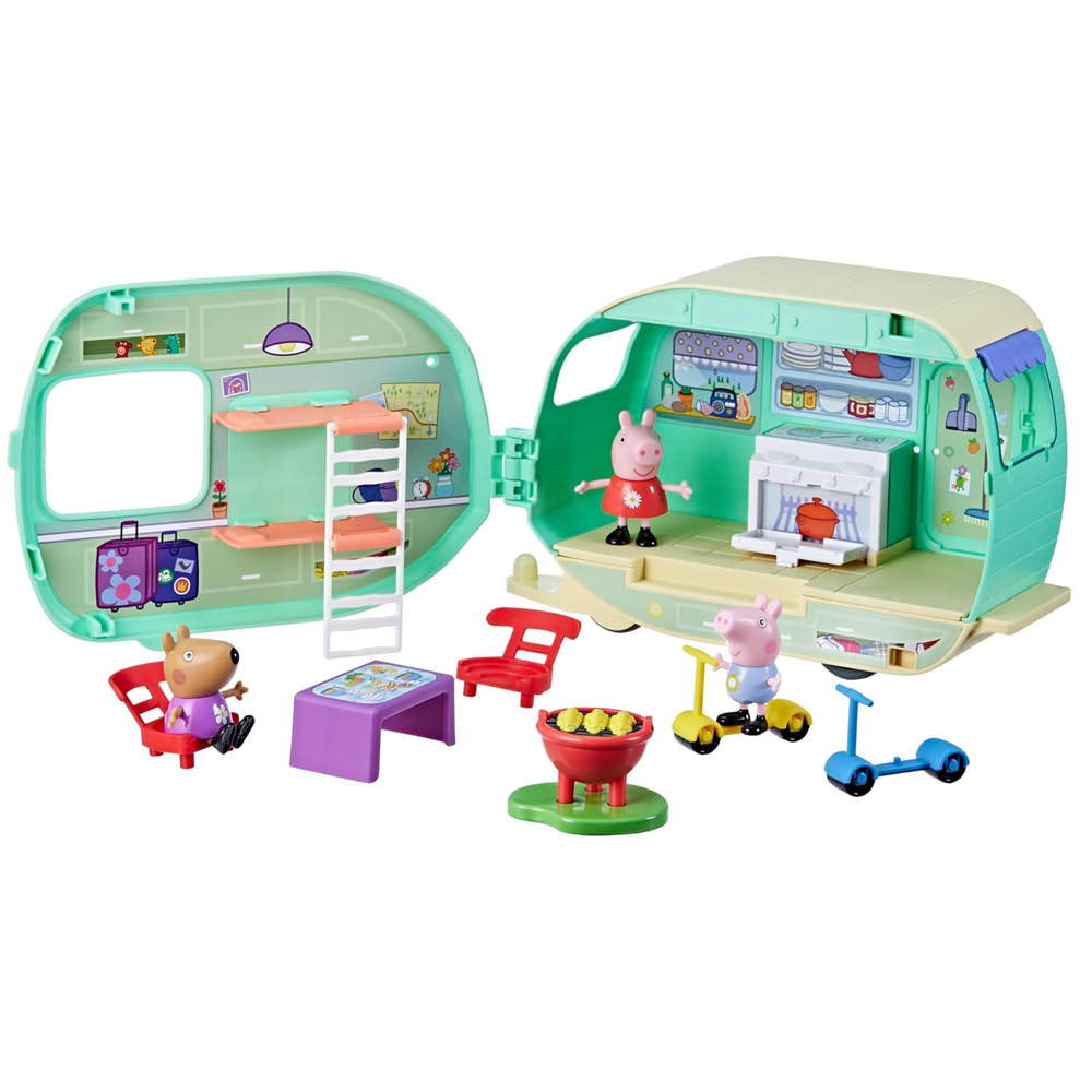 Peppa Pig Juego de Caravana con 3 figuras