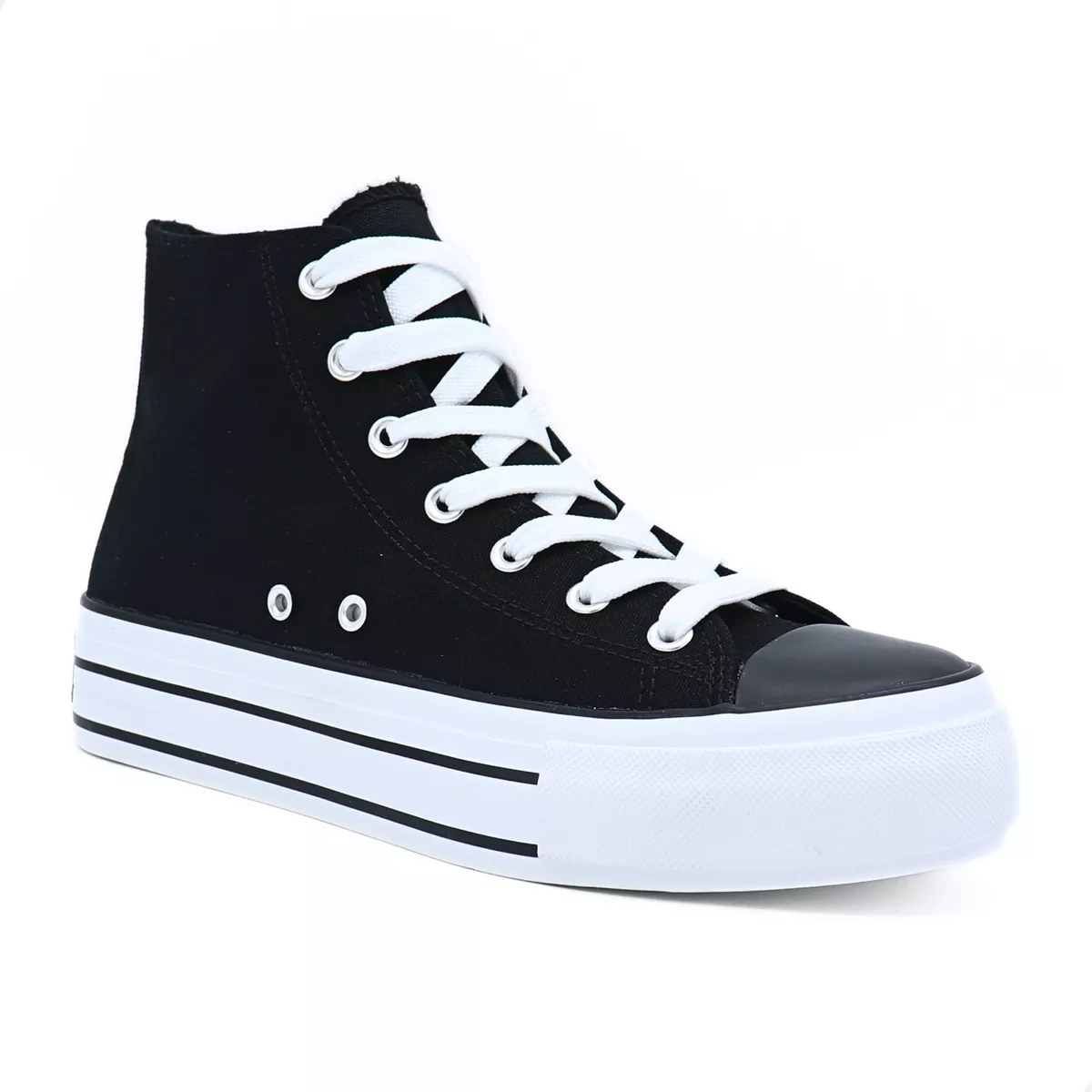 Tenis Botín Andrea Para Mujer Urbano Plataforma Negro Casual And24.