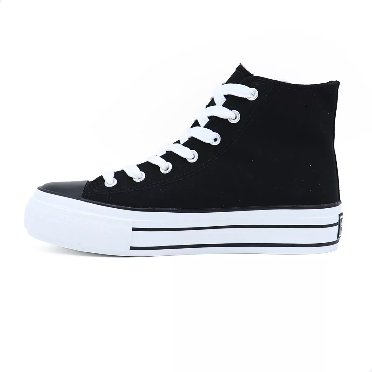 Tenis Botín Andrea Para Mujer Urbano Plataforma Negro Casual And24.