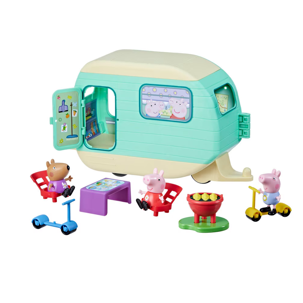 Peppa Pig Juego de Caravana con 3 figuras