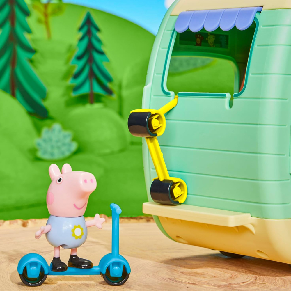 Peppa Pig Juego de Caravana con 3 figuras
