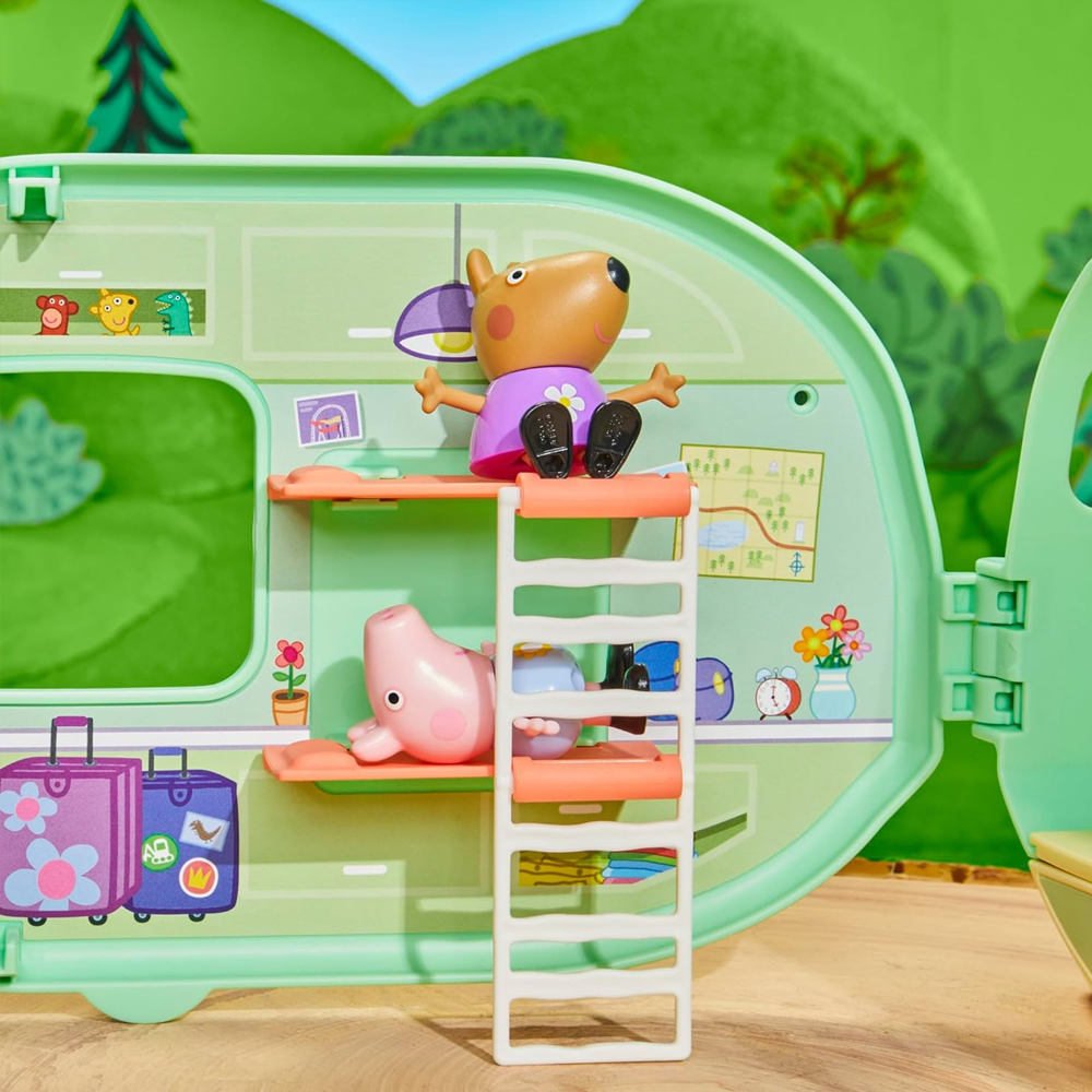 Peppa Pig Juego de Caravana con 3 figuras