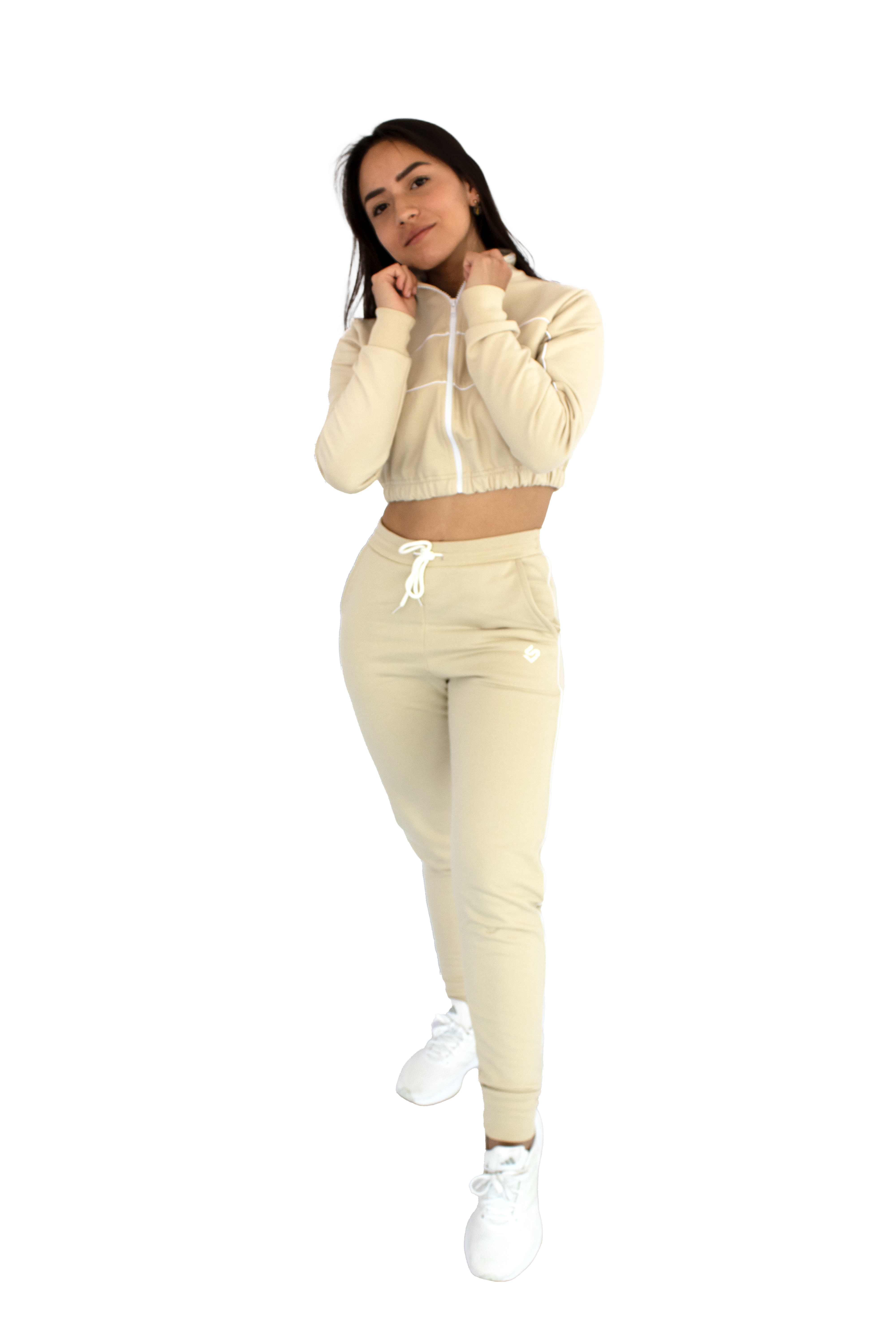 Jogger Dama color beige  