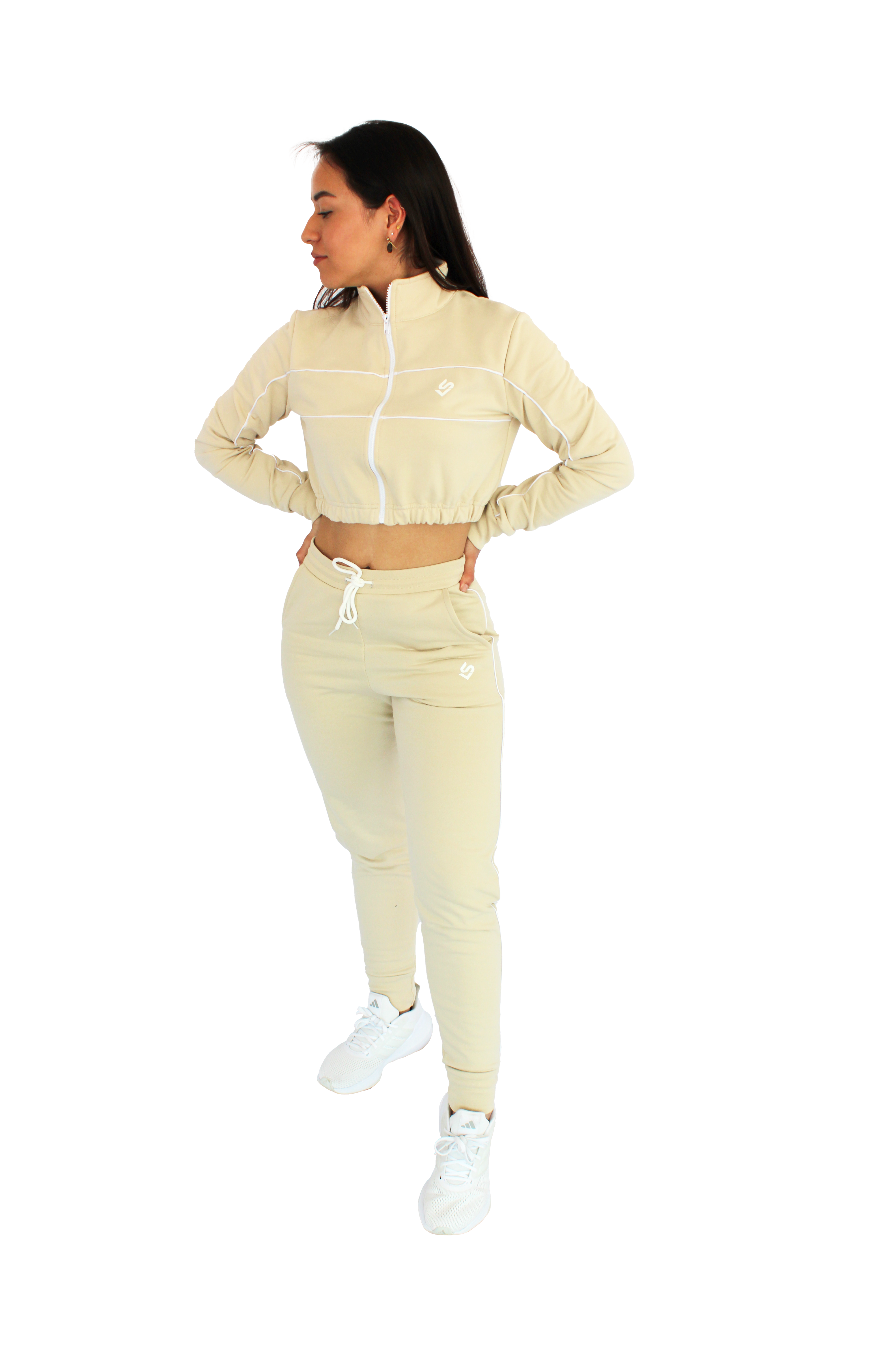 Jogger Dama color beige  