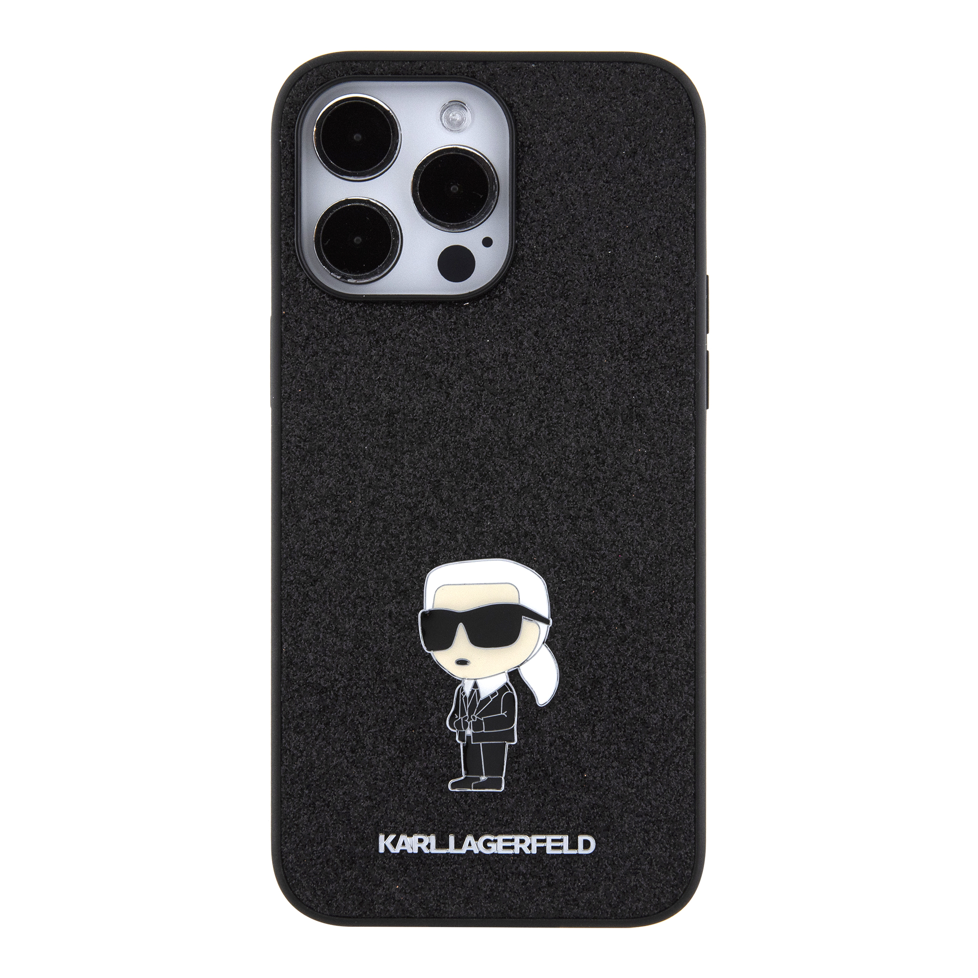 Funda Karl Lagerfeld Brillos Logo Metalico para iPhone 14 Pro Max Negro