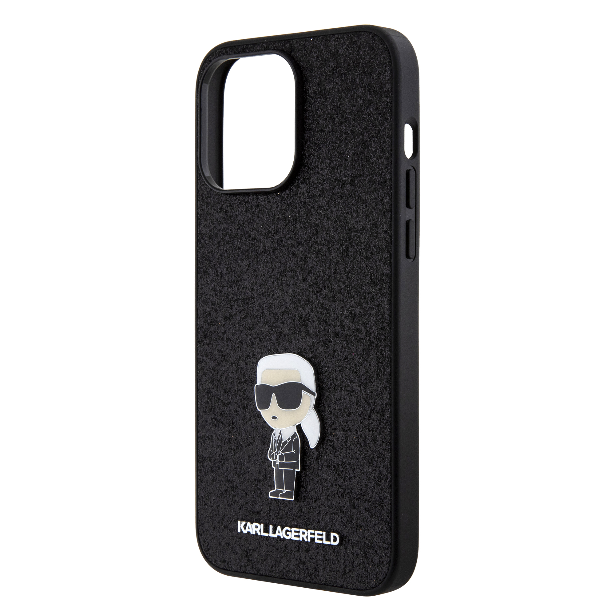 Funda Karl Lagerfeld Brillos Logo Metalico para iPhone 14 Pro Max Negro