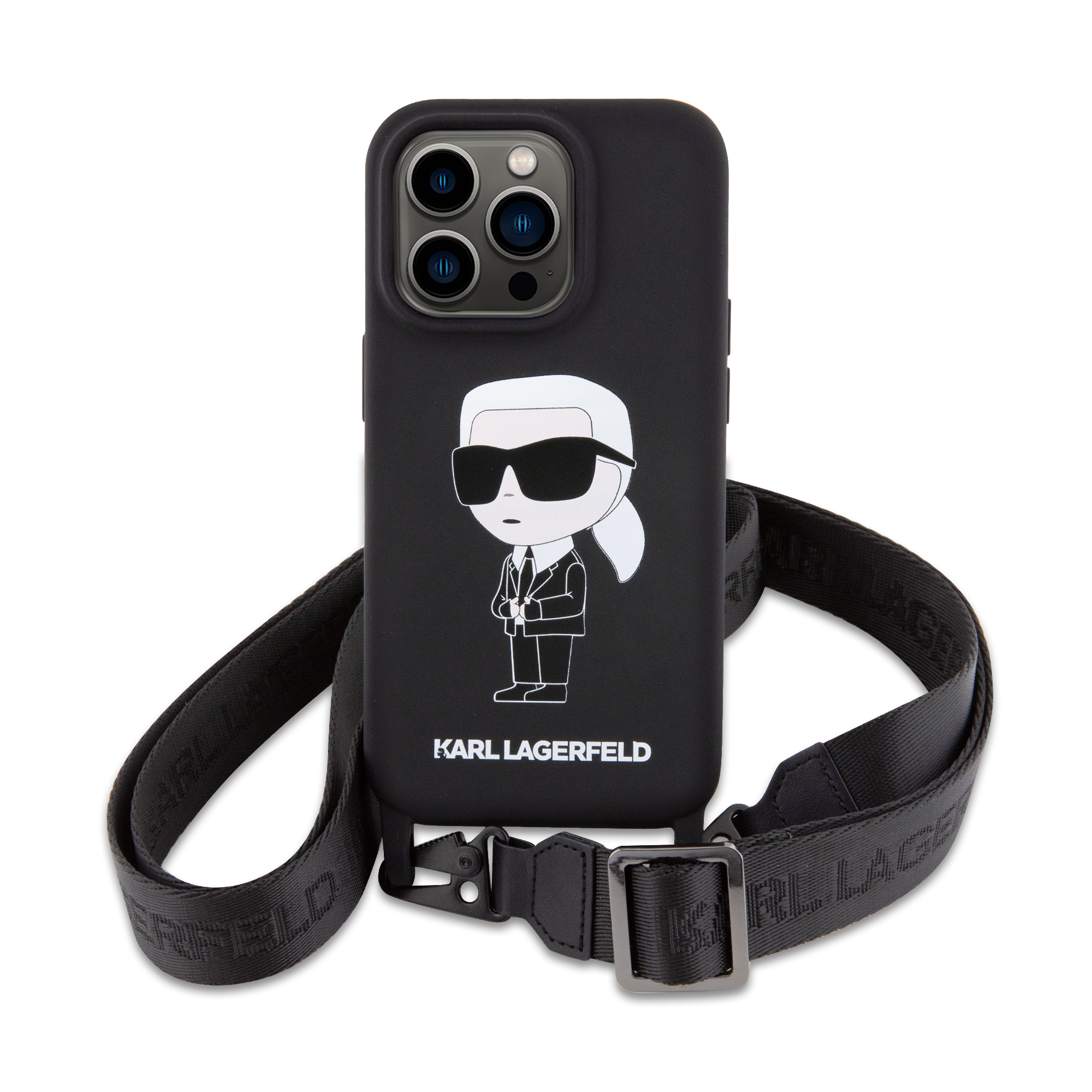 Funda Crossbody Karl Lagerfeld para iPhone 15 Pro Max Negro
