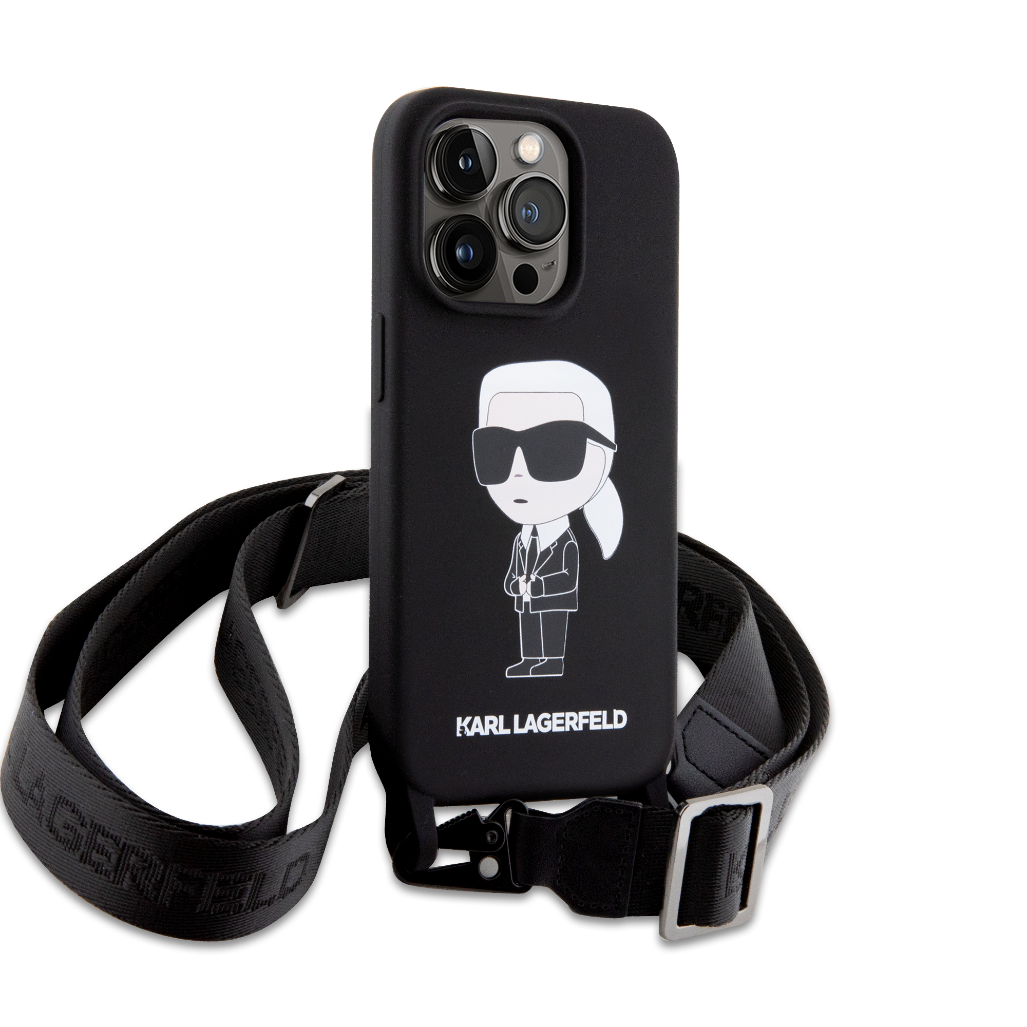 Funda Crossbody Karl Lagerfeld para iPhone 15 Pro Max Negro