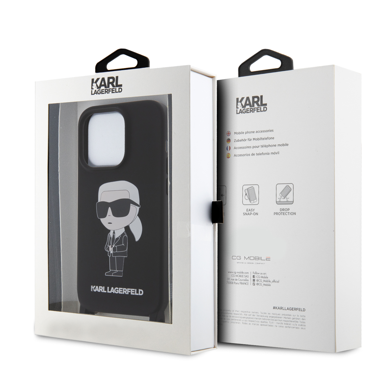 Funda Crossbody Karl Lagerfeld para iPhone 15 Pro Max Negro