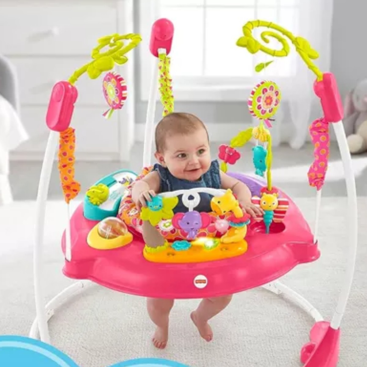 Silla Saltarina Fisher Price Bebe Gimnasio Rosa Djc81-999c.