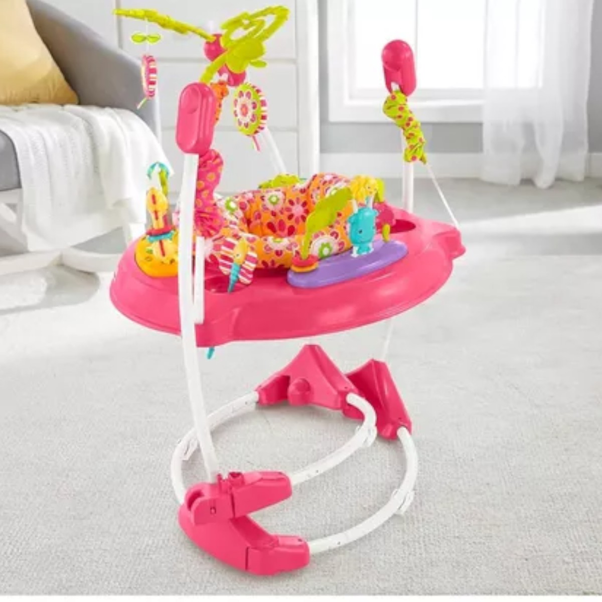 Silla Saltarina Fisher Price Bebe Gimnasio Rosa Djc81-999c.