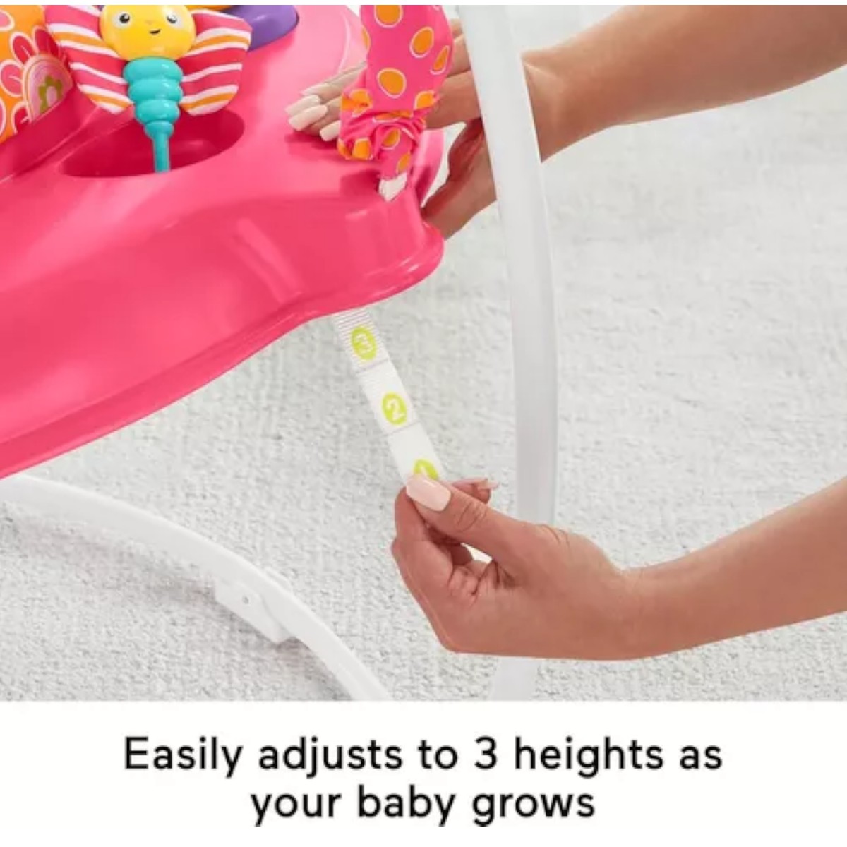 Silla Saltarina Fisher Price Bebe Gimnasio Rosa Djc81-999c.