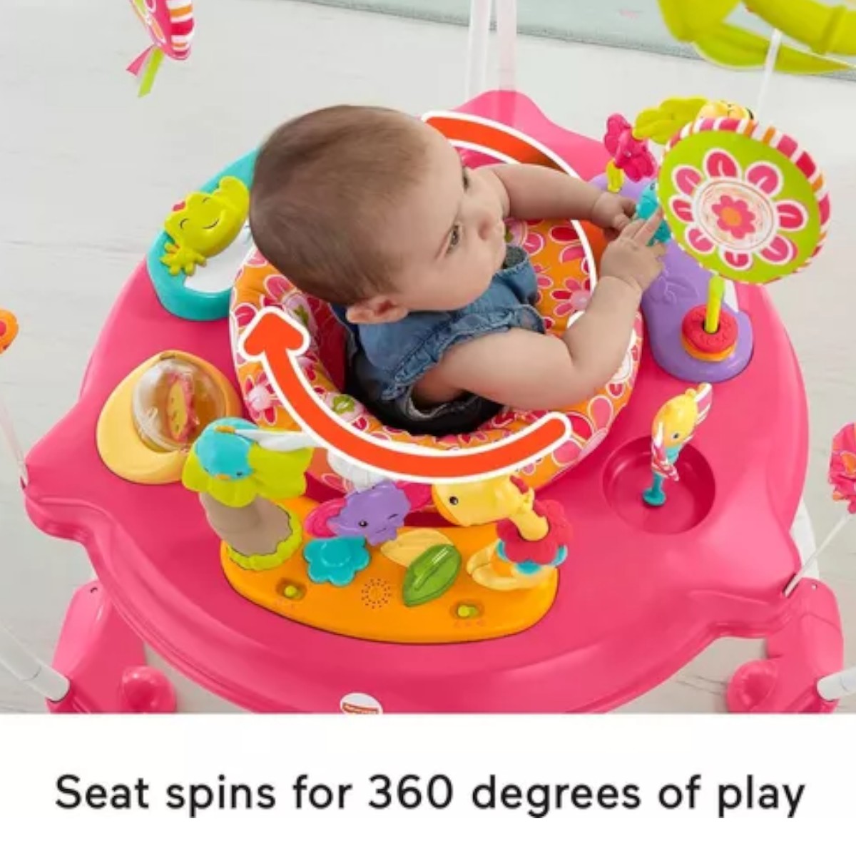 Silla Saltarina Fisher Price Bebe Gimnasio Rosa Djc81-999c.