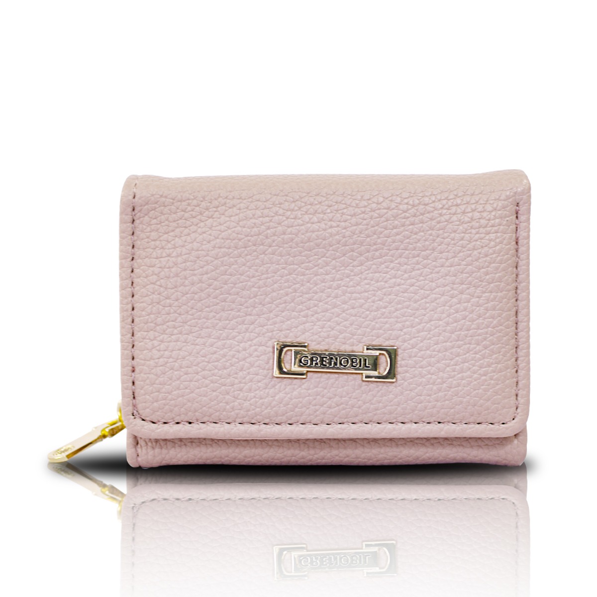 Cartera Rosa Vieja De Mano Para Mujer Billetera Minimalista