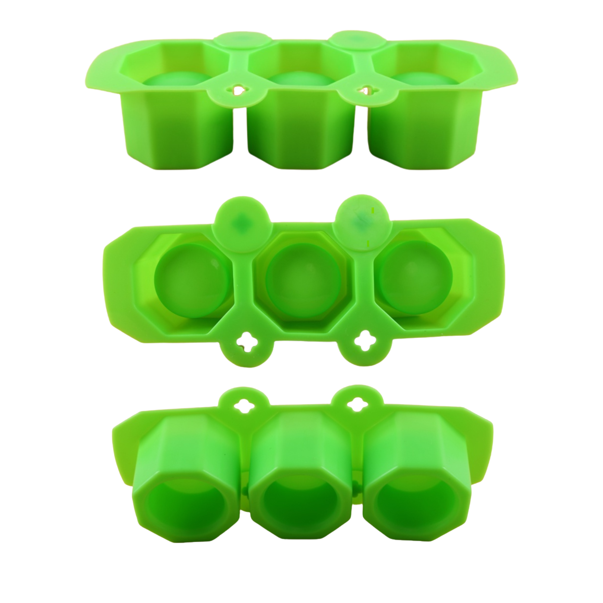 Moldes De Silicona Para Macetas Velas Ecomlab Y Manualidades Hexagonal Verde.