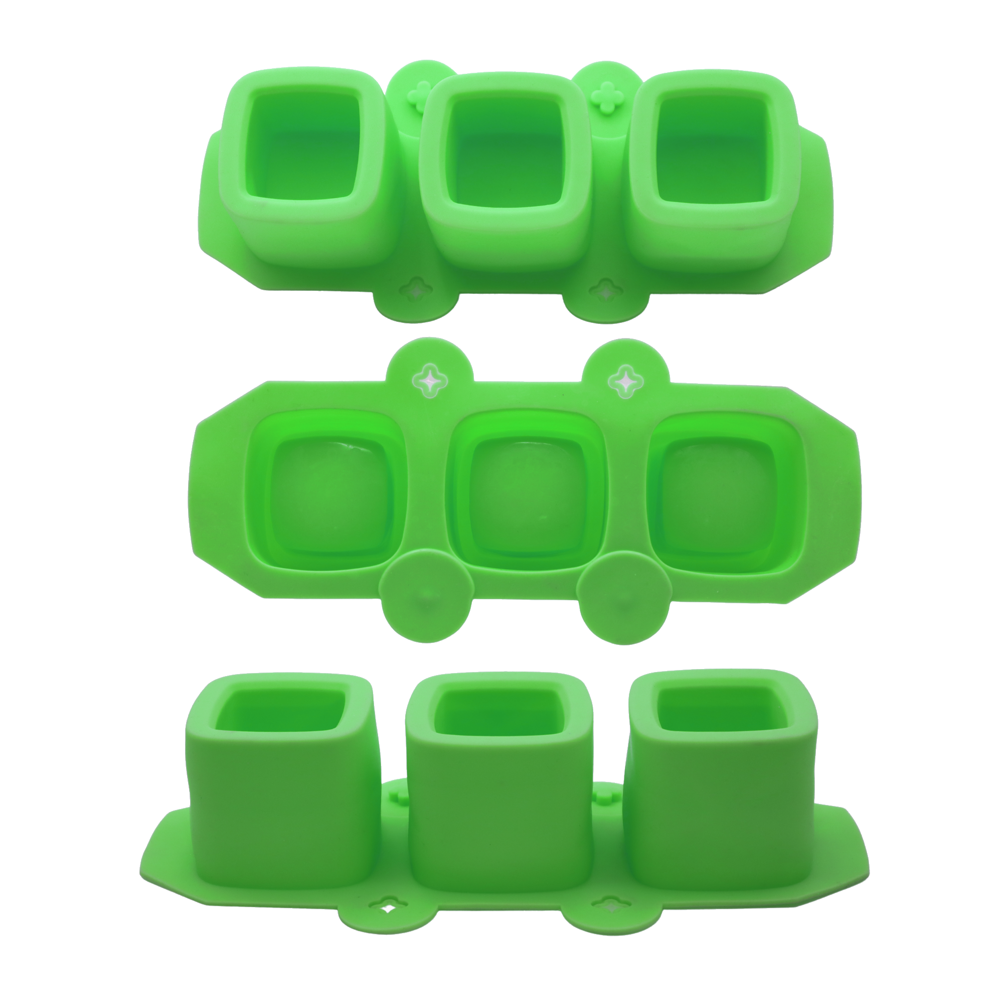 Moldes De Silicona Para Macetas Velas Ecomlab Y Manualidades Cuadrado Verde.
