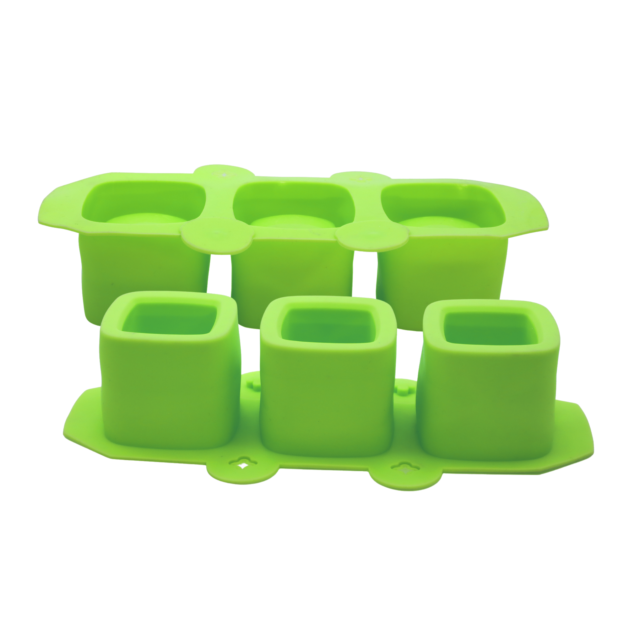 Moldes De Silicona Para Macetas Velas Ecomlab Y Manualidades Cuadrado Verde.