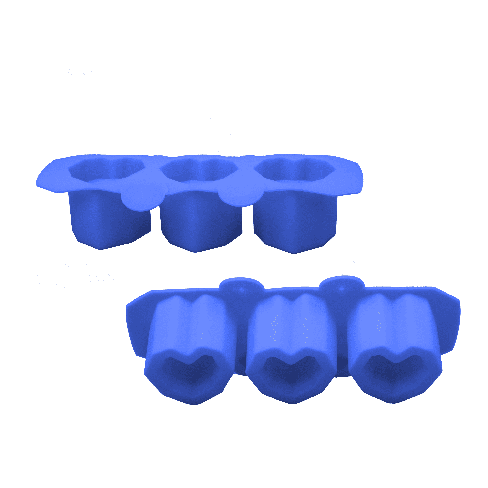 Moldes De Silicona Para Macetas Velas Ecomlab Y Manualidades Corazón Azul.