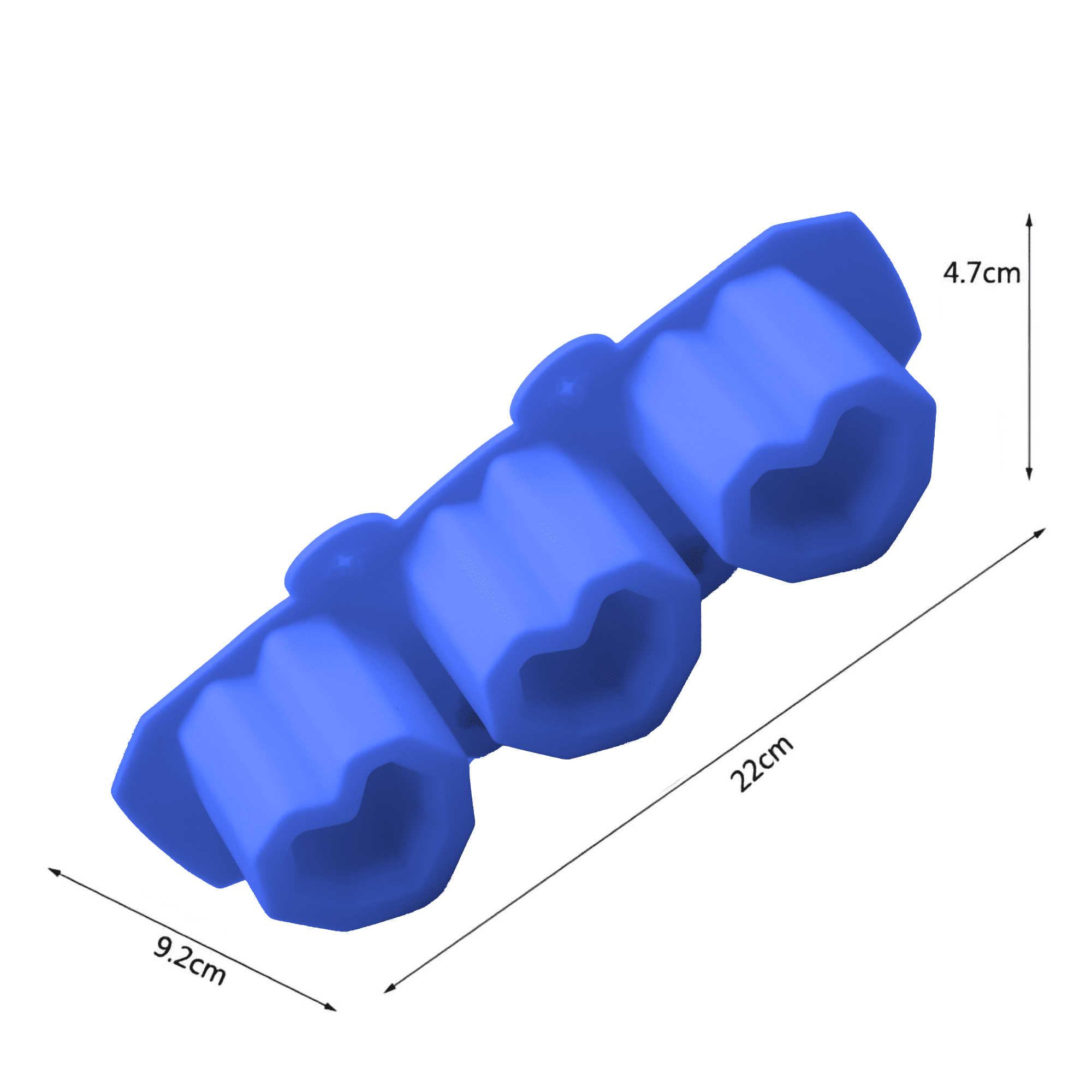 Moldes De Silicona Para Macetas Velas Ecomlab Y Manualidades Corazón Azul.