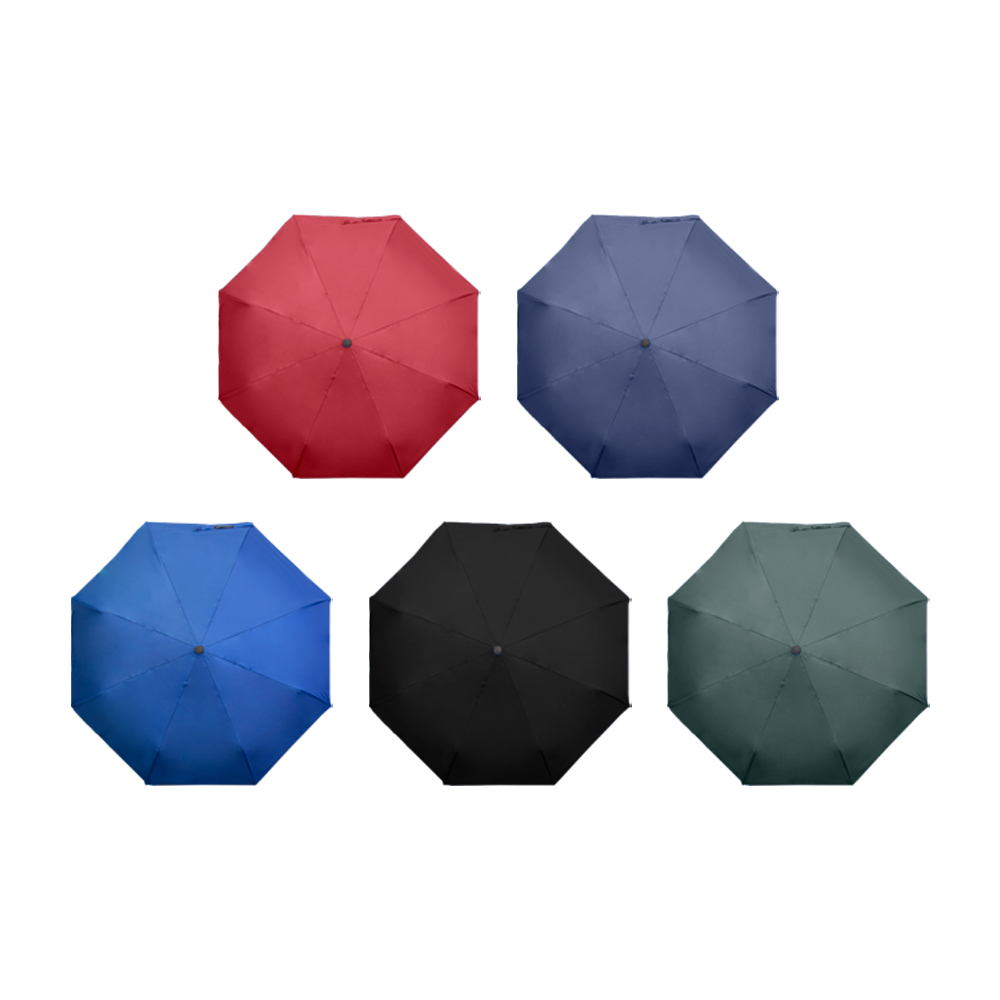 Paraguas de bolsillo Reforzado con 8 Varillas Resistente a Vientos y Lluvias Fuertes, Mango Ergonómico y automático.