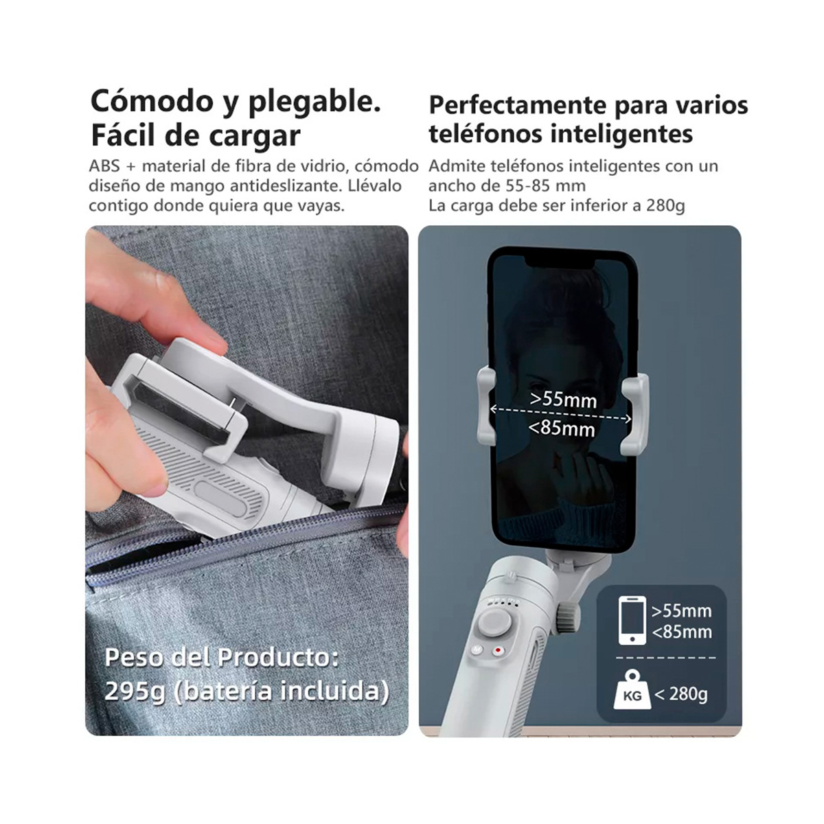 Estabilizador Gimbal Para Celular Petukita Box HQ3 Plegable 