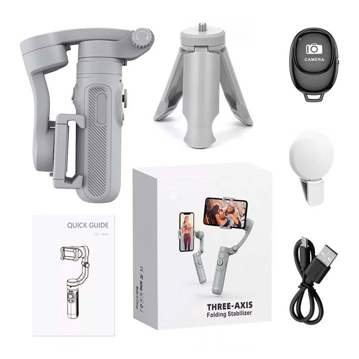 Estabilizador Gimbal Para Celular Petukita Box HQ3 Plegable 