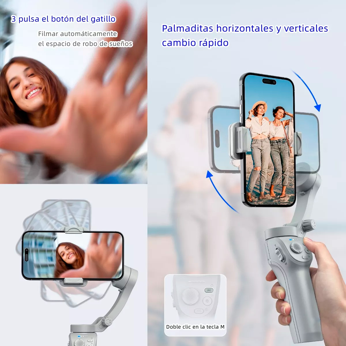 Estabilizador Gimbal Para Celular Petukita Box JC-011 Con Luz