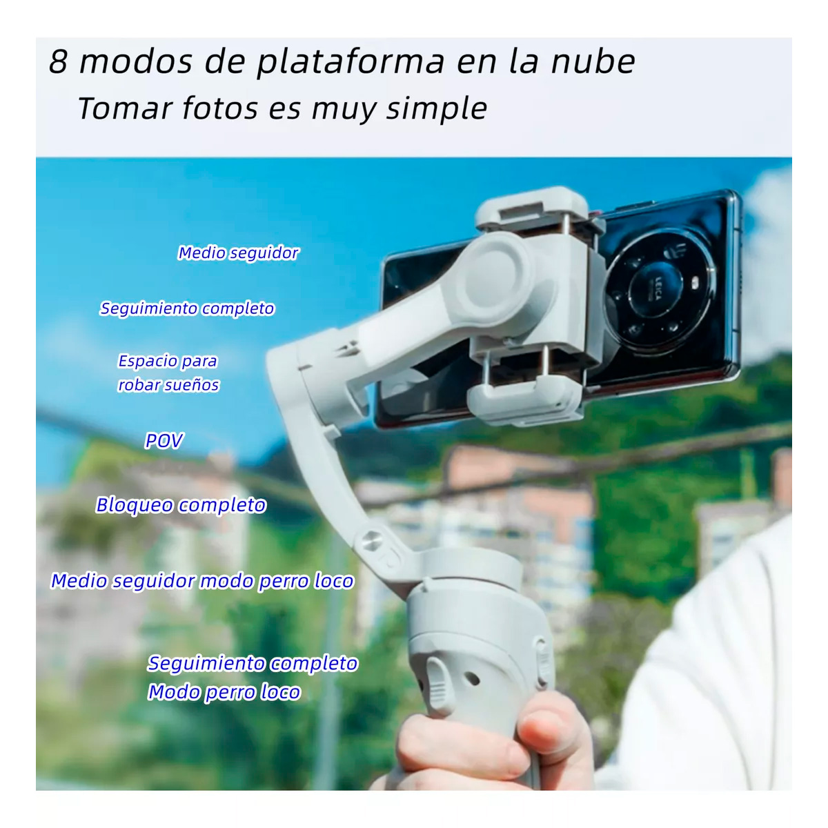 Estabilizador Gimbal Para Celular Petukita Box JC-011 Con Luz