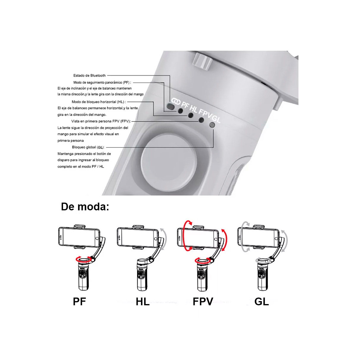 Estabilizador Gimbal Petukita Box Sk062 Plegable Para Celular