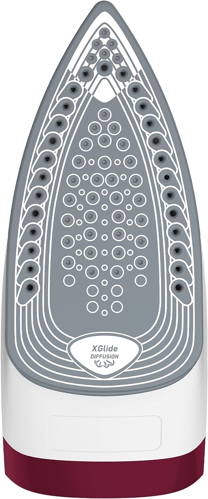 A T-FAL Plancha de vapor Express Steam suela de cerámica True Ceramic Glide, con 5 niveles de temperatura. Capacidad de 270 ml, planchado más rápido. Plancha sobre cierres, navy vino, FV2833X0