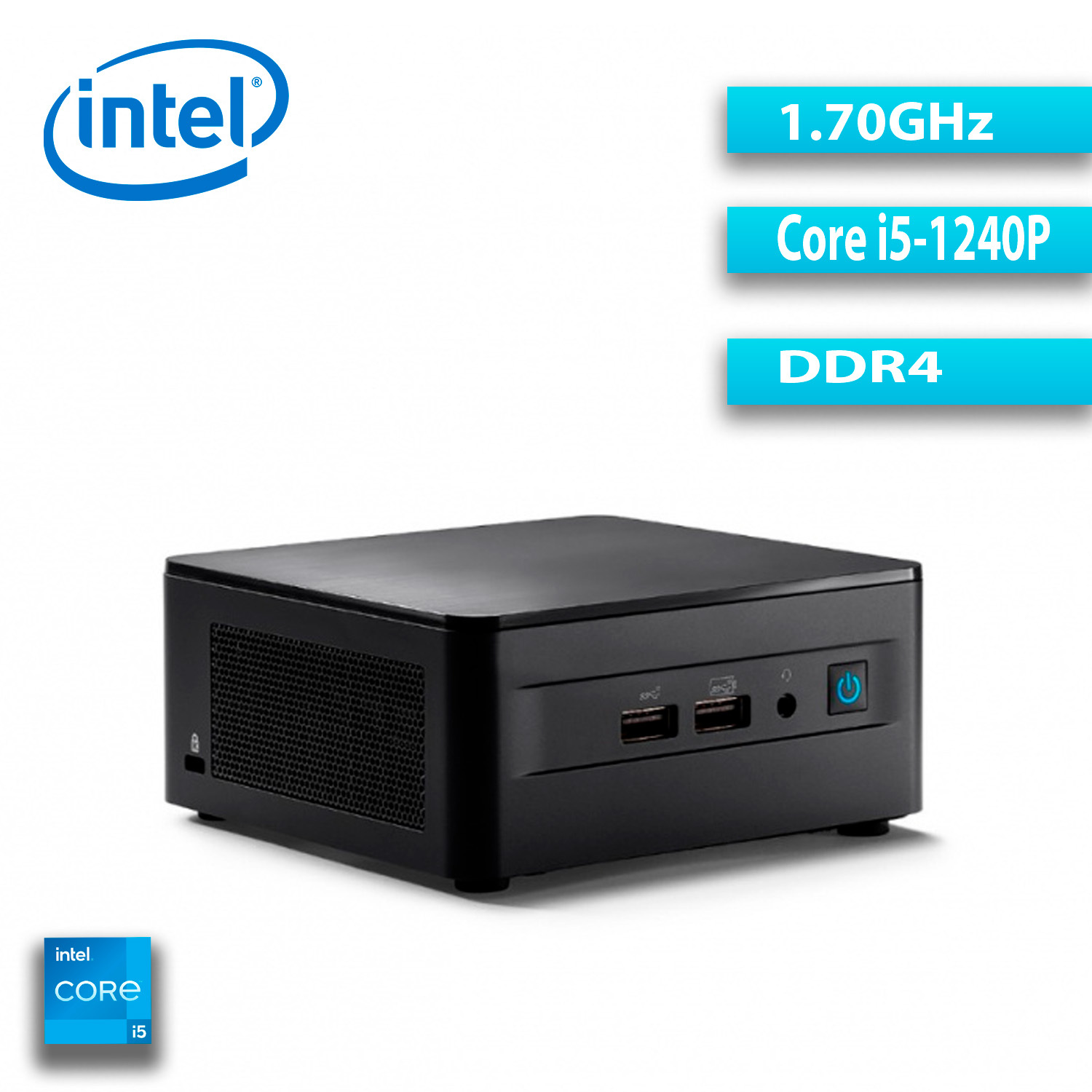 Mini Intel Nuc 12 Pro Kit Intel Core i5-1240P DDR4 1.70GHz (Barebone) RNUC12WSHi50001 .