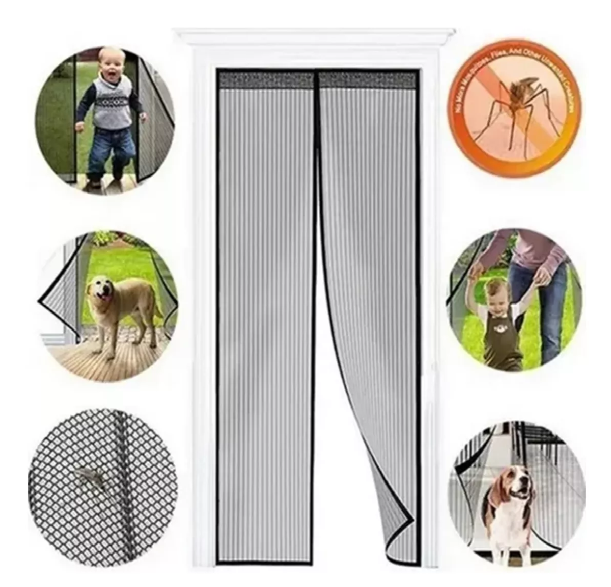 Mosquitero Magnetico Para Puertas Evita Ingreso De Insectos